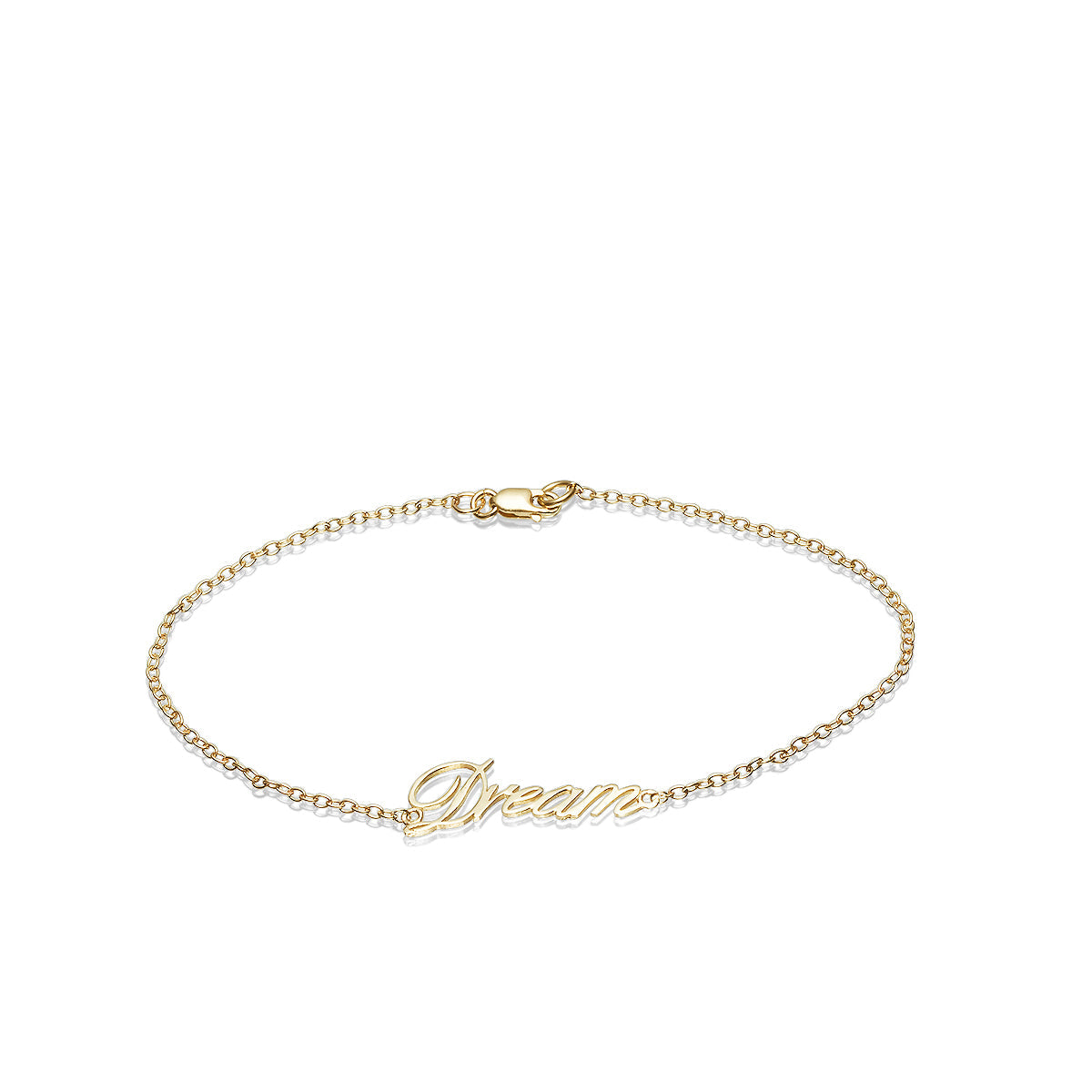 Gold name bracelet