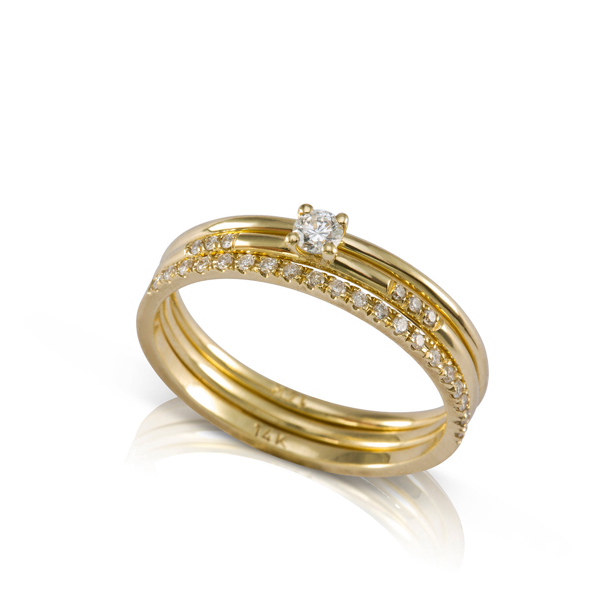 A delicate diamond ring