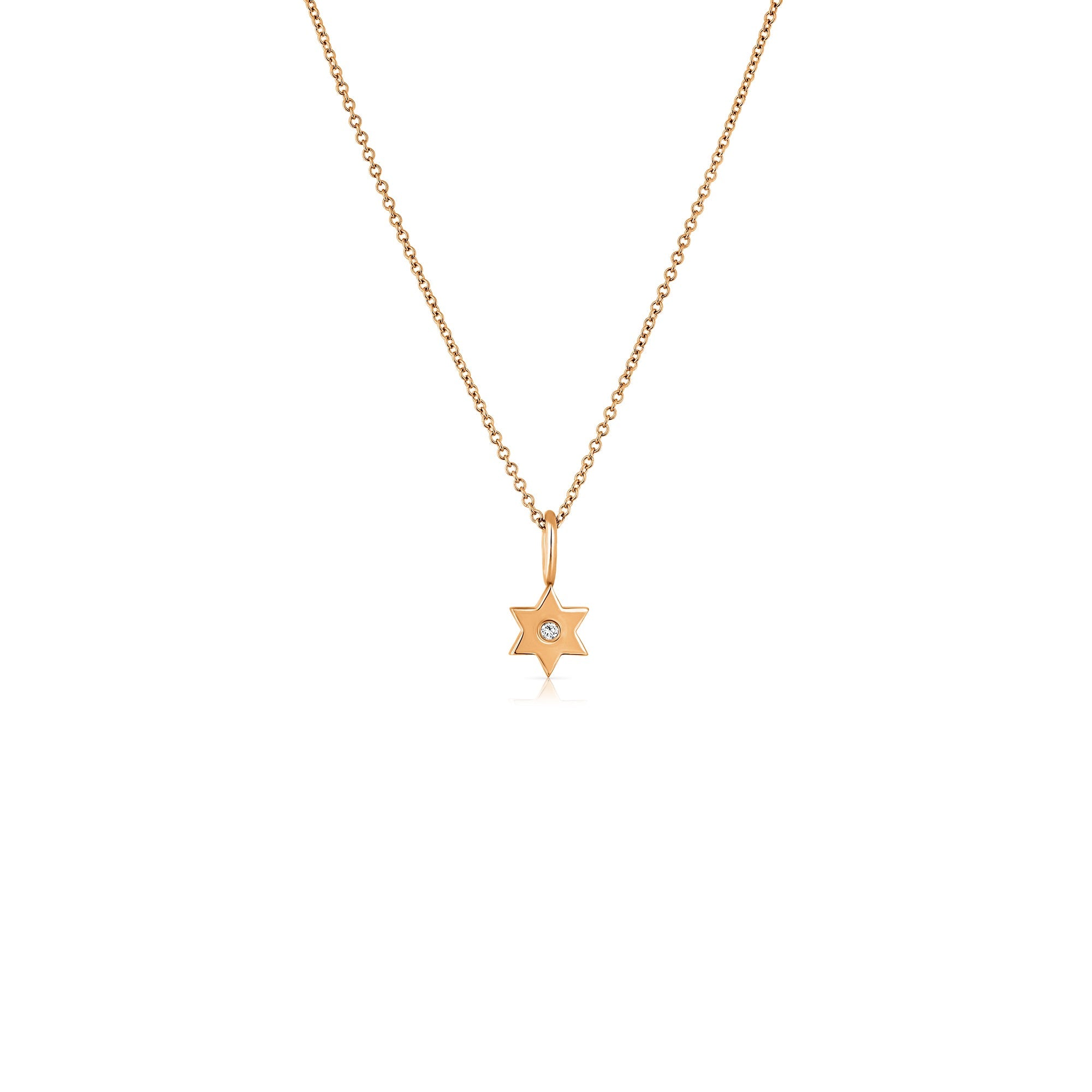 Star of David necklace full star with diamond