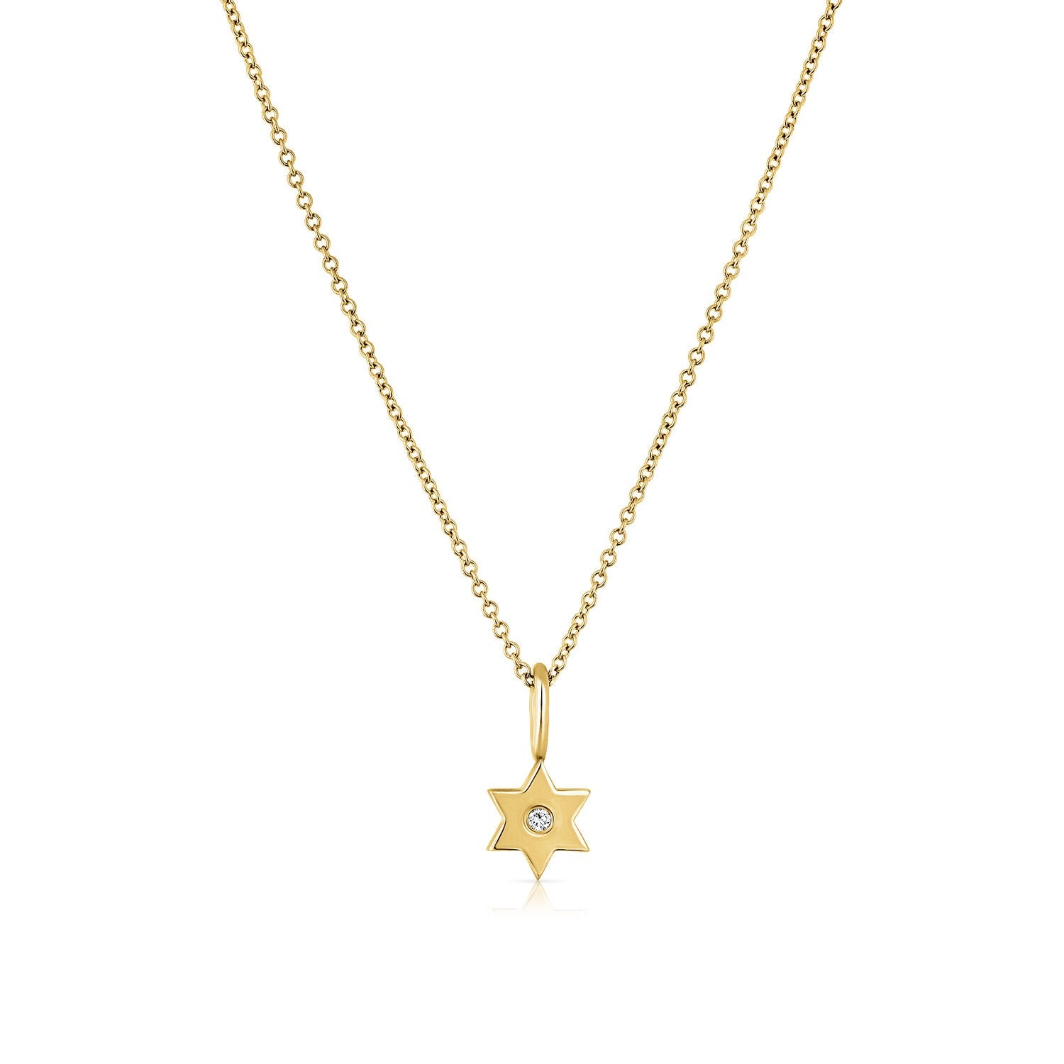 Star of David necklace full star with diamond