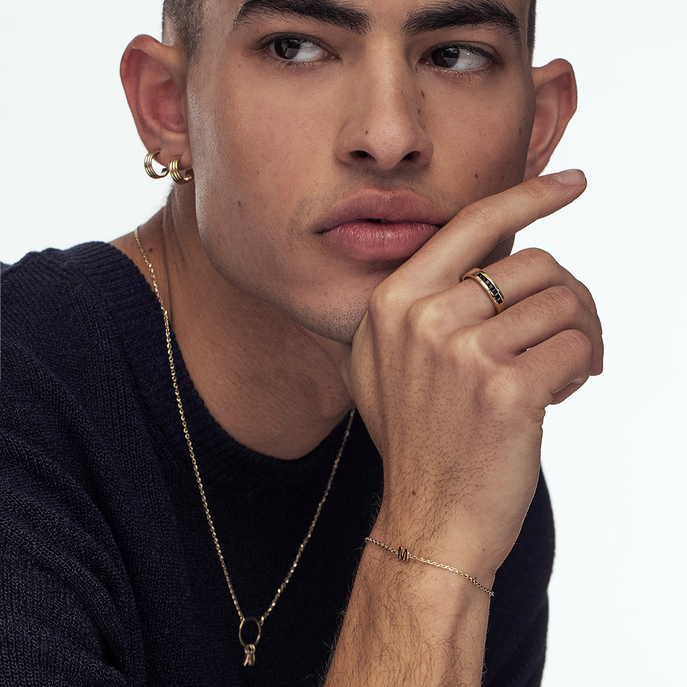 Gold letter bracelet