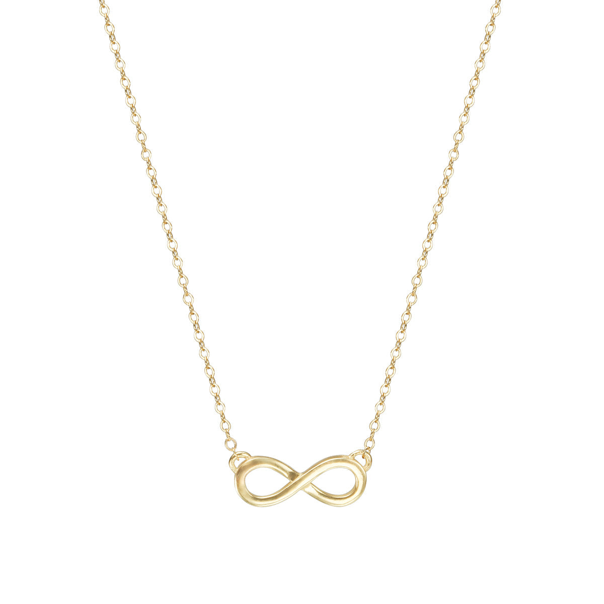 Gold infinity necklace