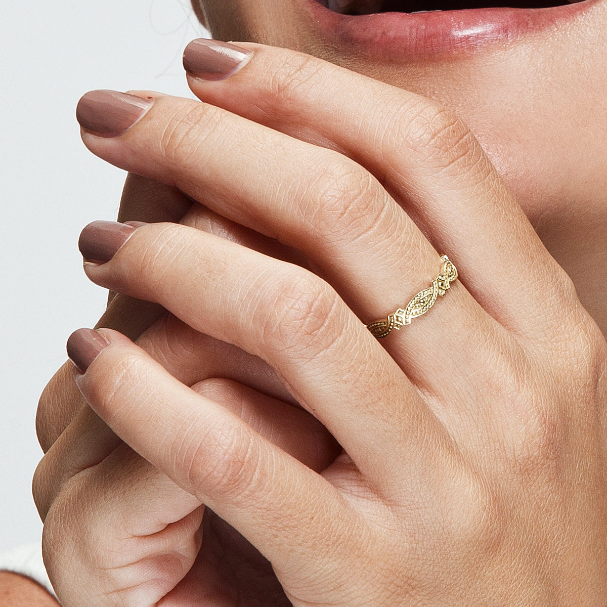 Vintage style wedding ring