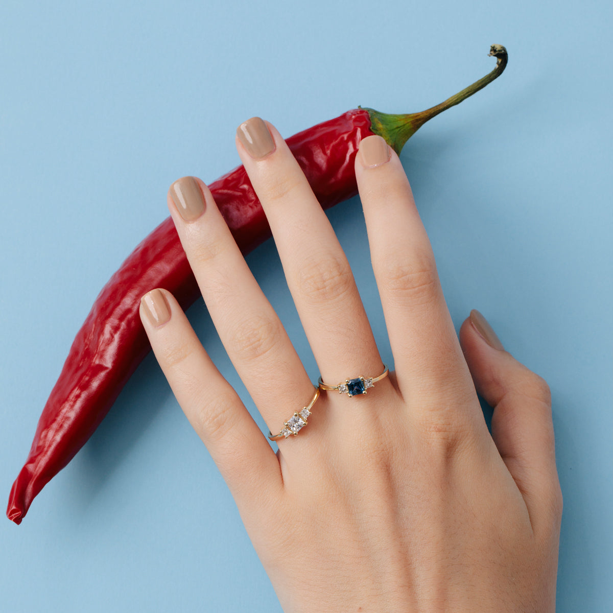 Princess cut laboratory diamond ring