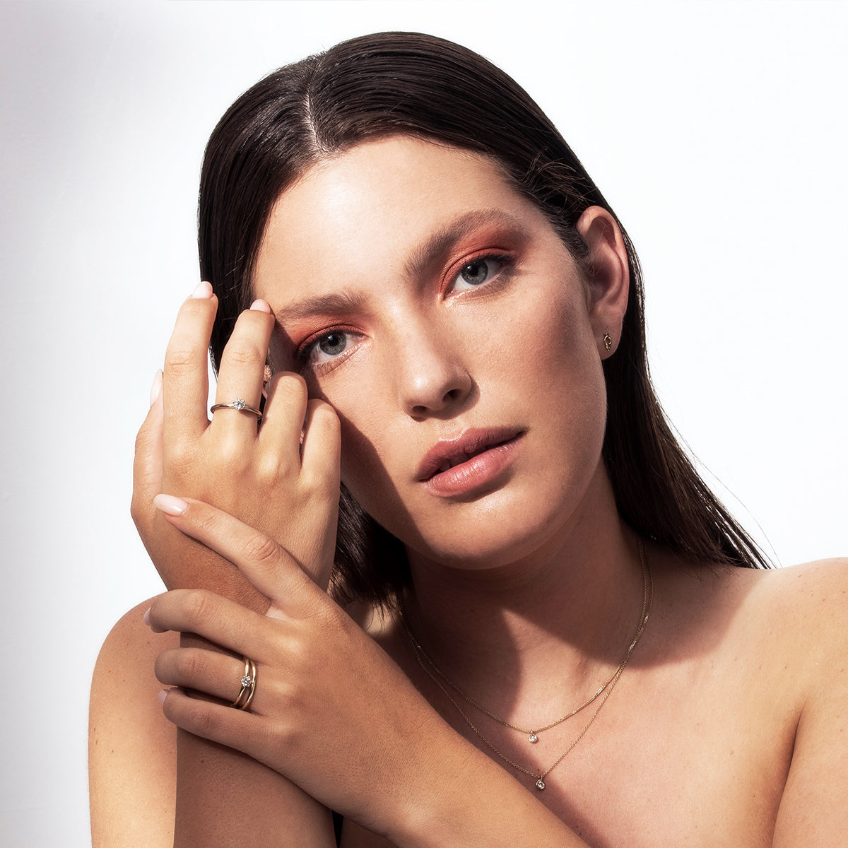 Diamond solitaire ring 20 points round profile