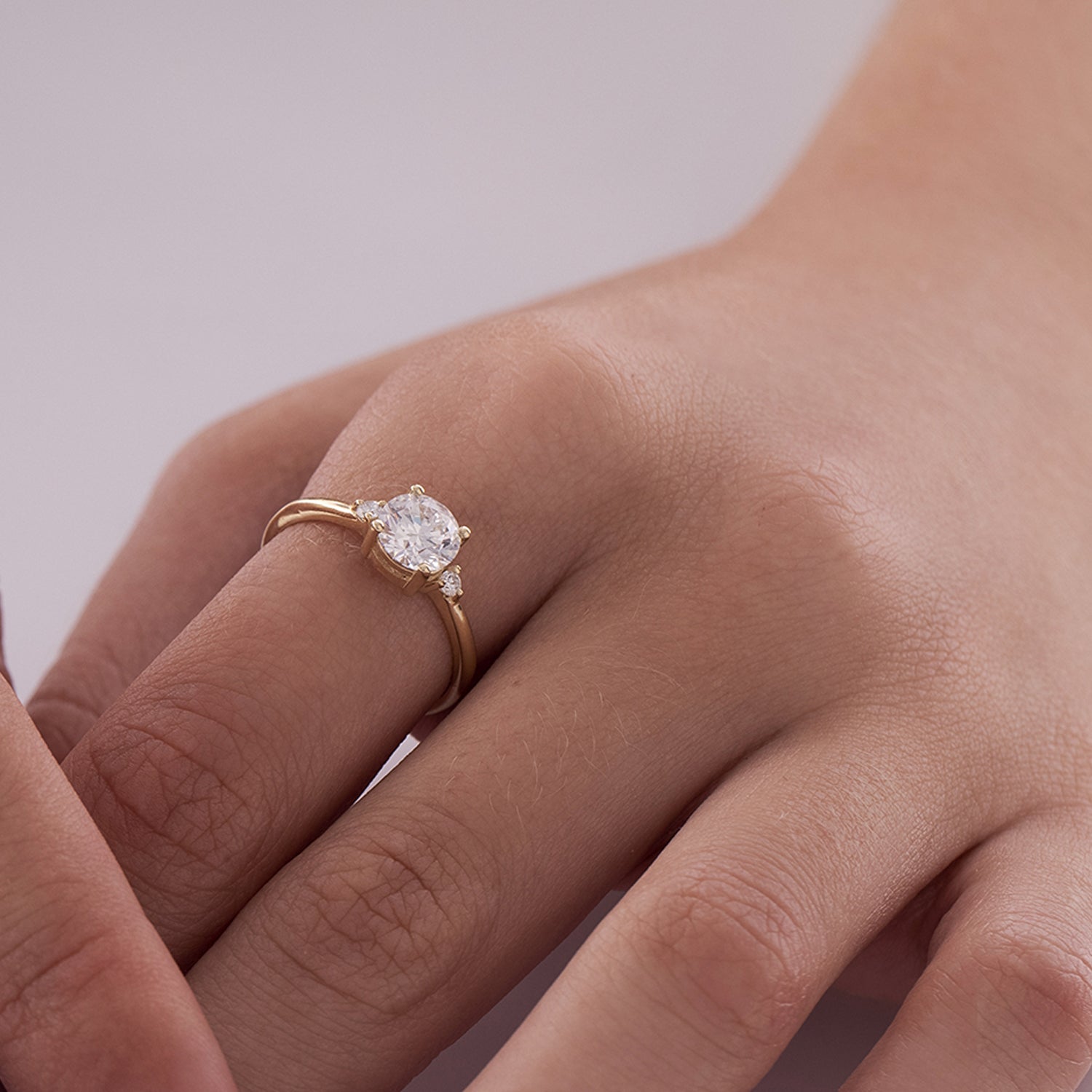 An impressive and delicate laboratory diamond ring