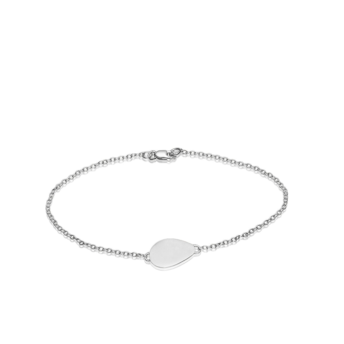 Gold name bracelet, asymmetrical charm bracelet with name engraving