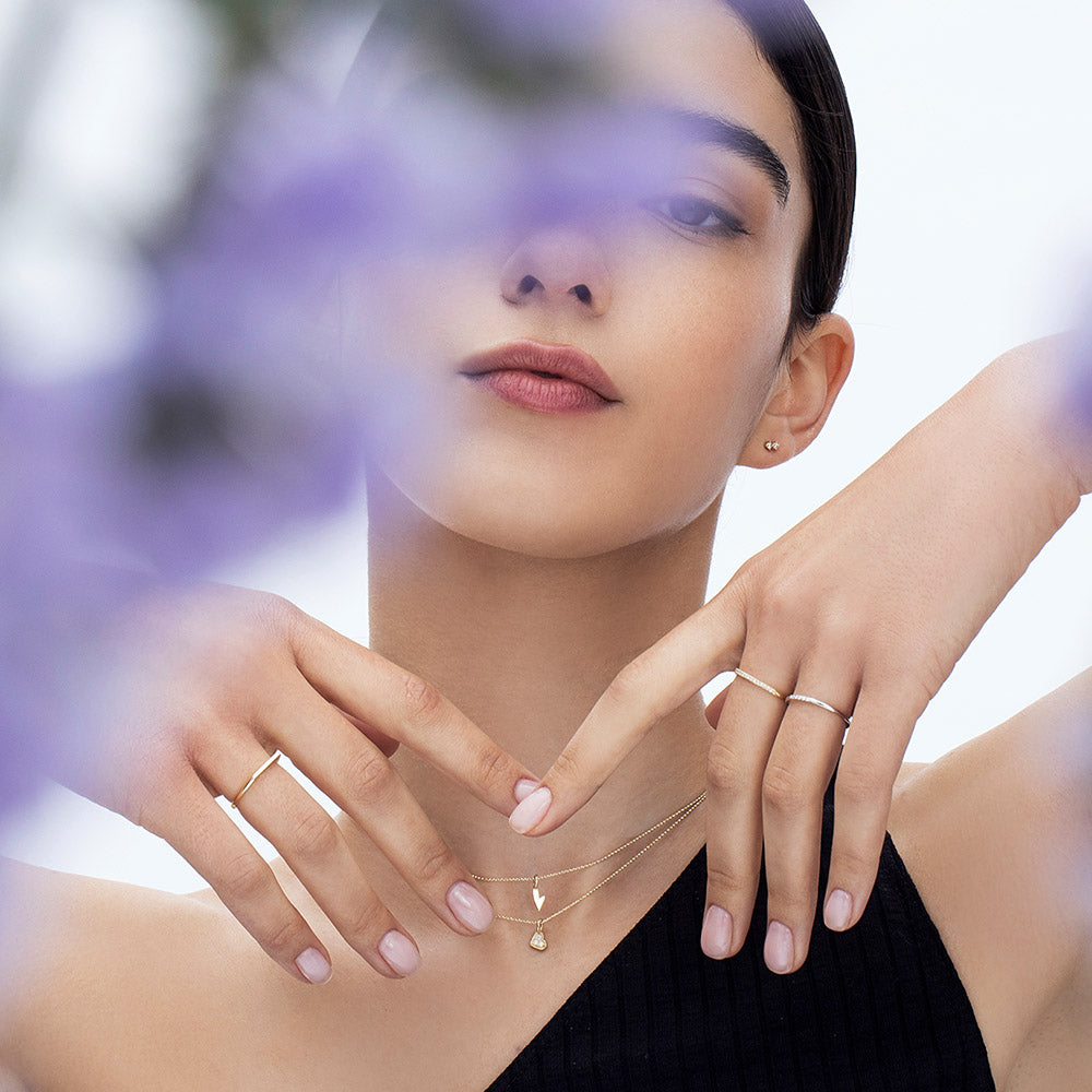 Thin signet ring for women