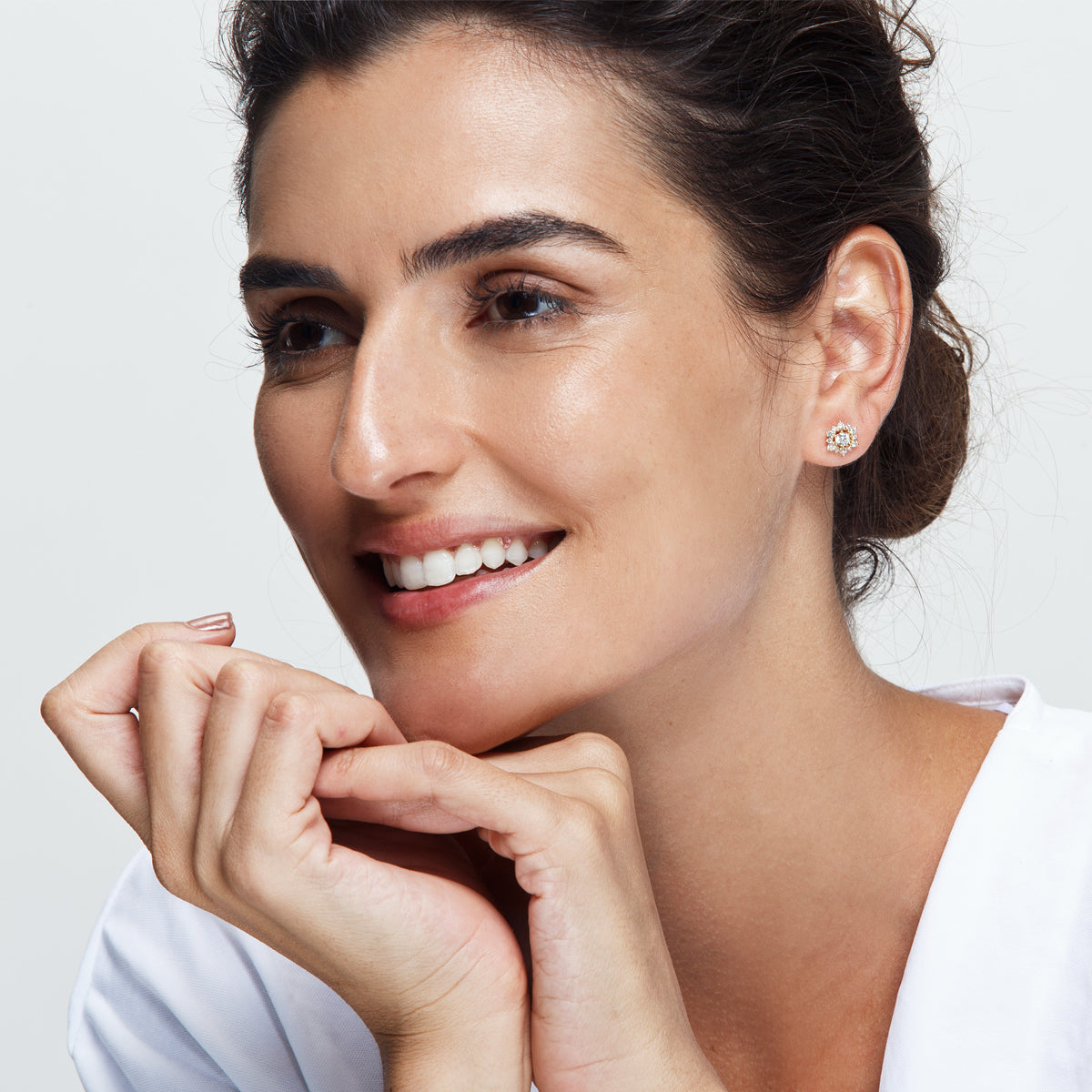 Special attached diamond earrings