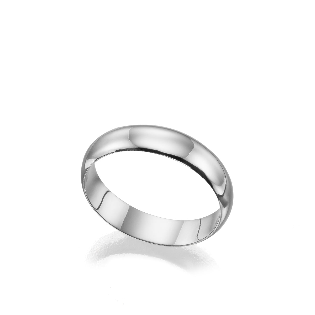 Round wedding ring 5 mm wide
