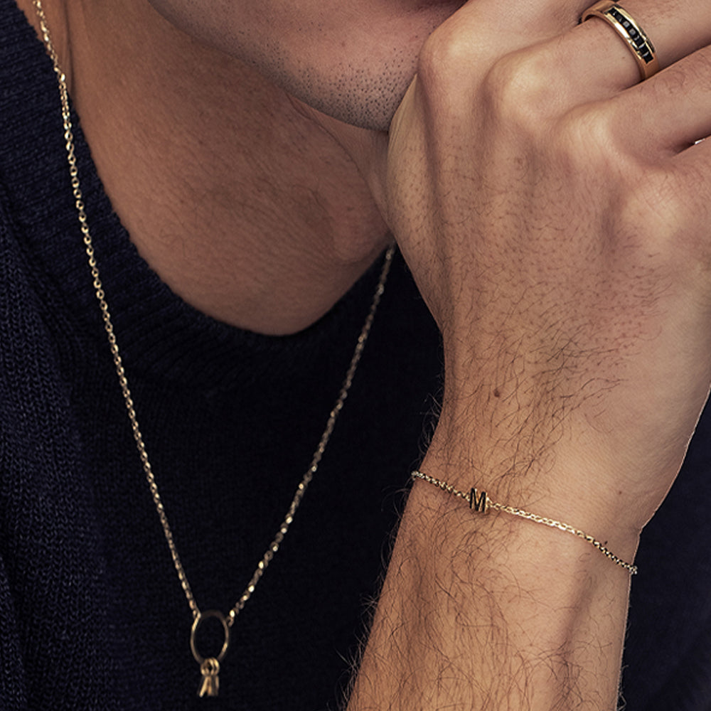 Gold letter bracelet