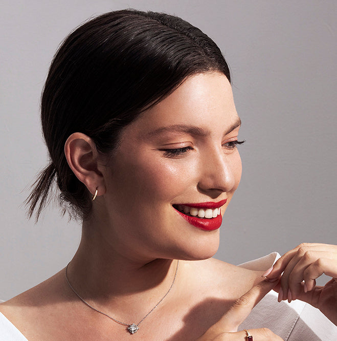 Small tight geometric hoop earrings