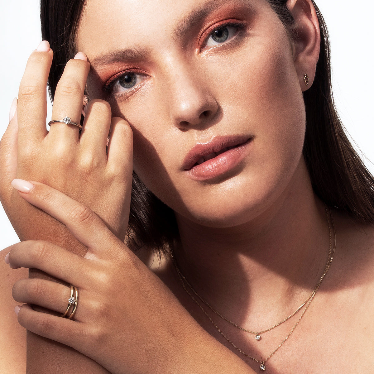Diamond solitaire ring 40 points round profile