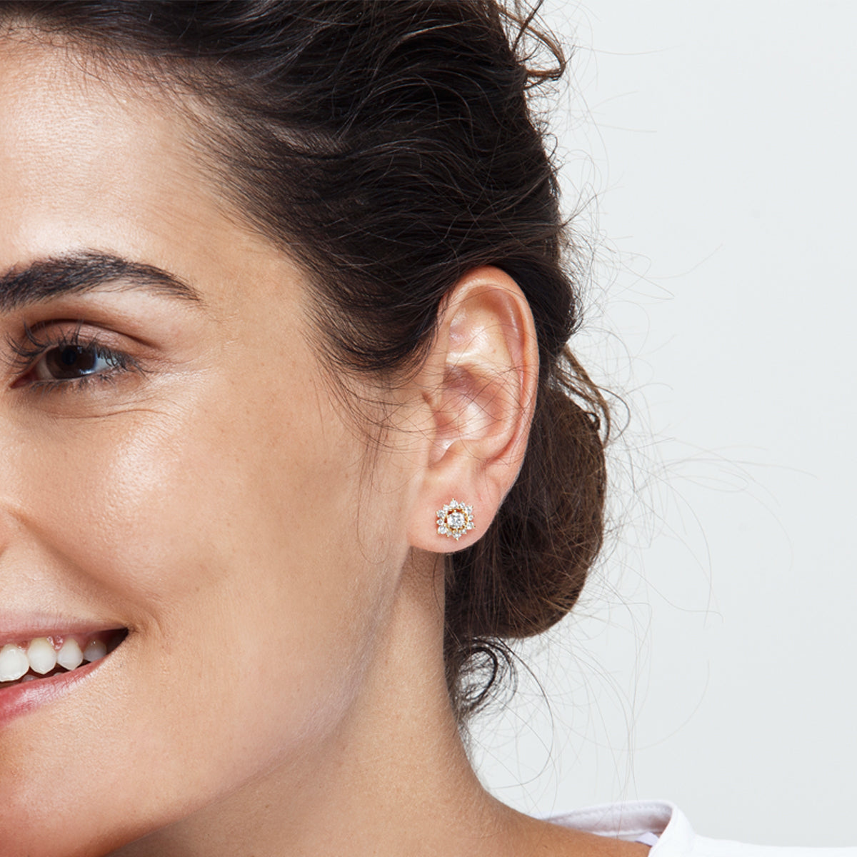 Special attached diamond earrings