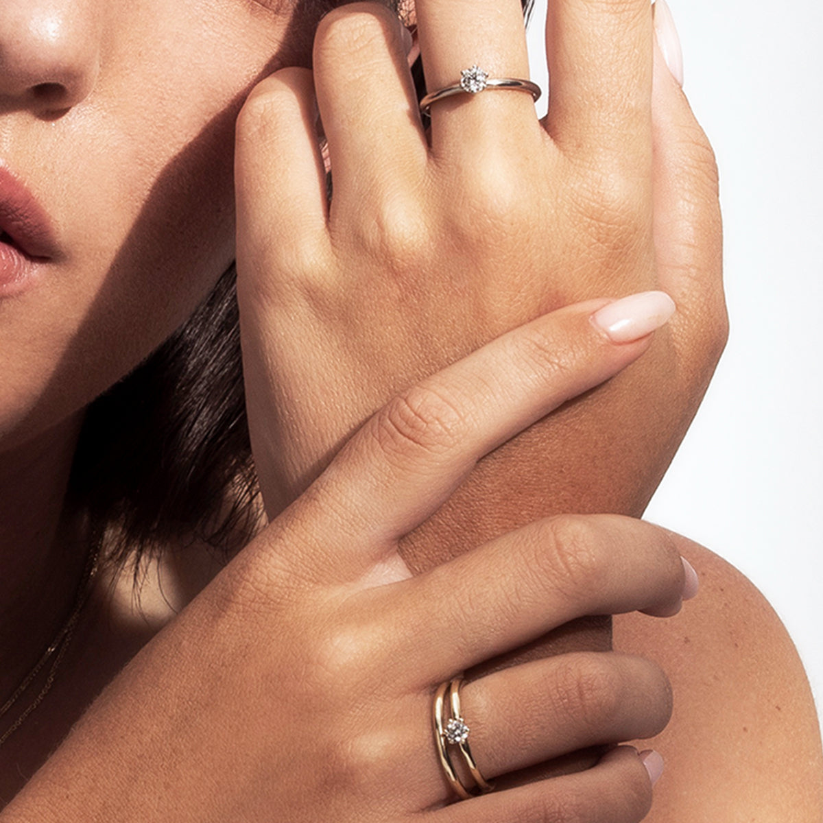 Diamond solitaire ring 20 points round profile