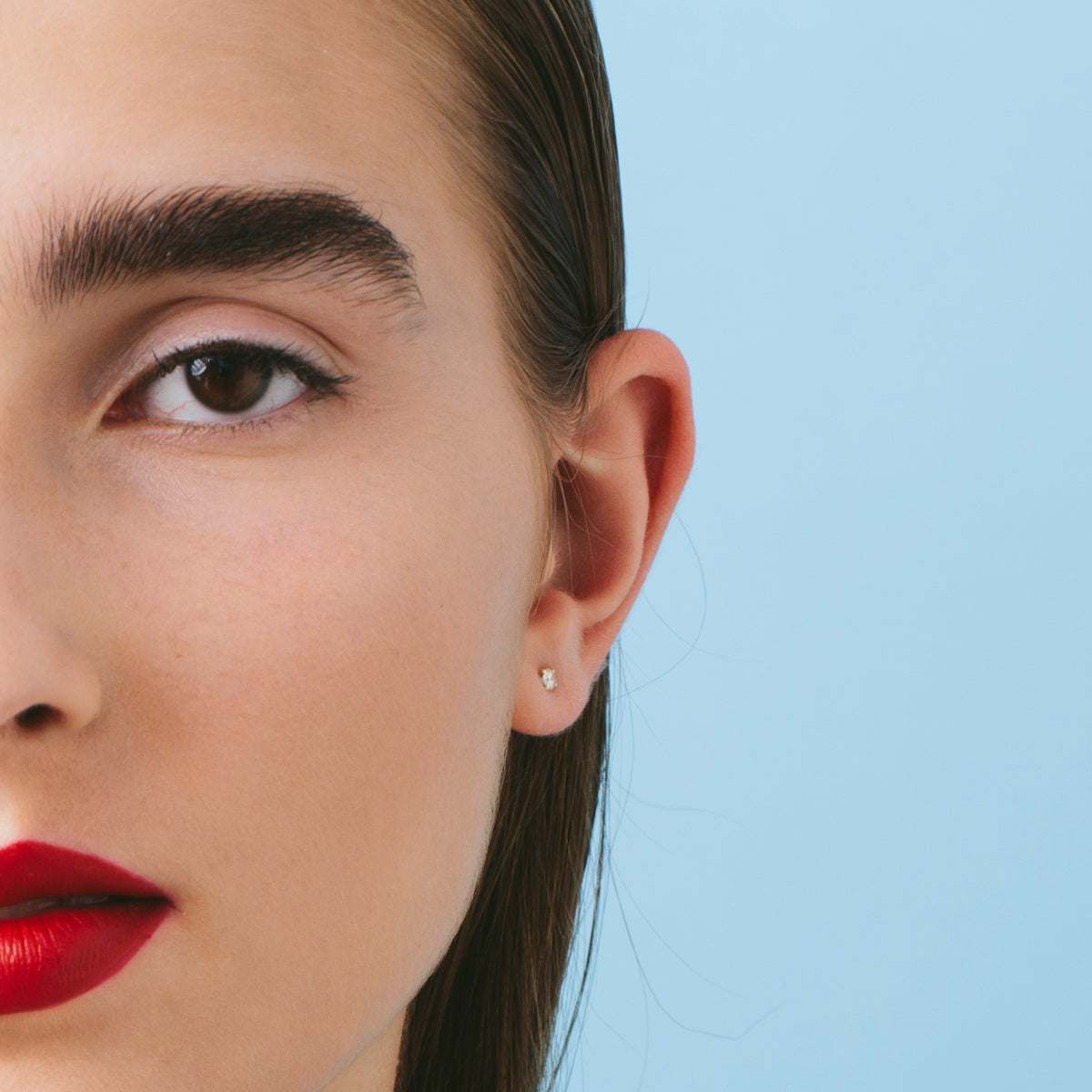 Attached diamond earrings