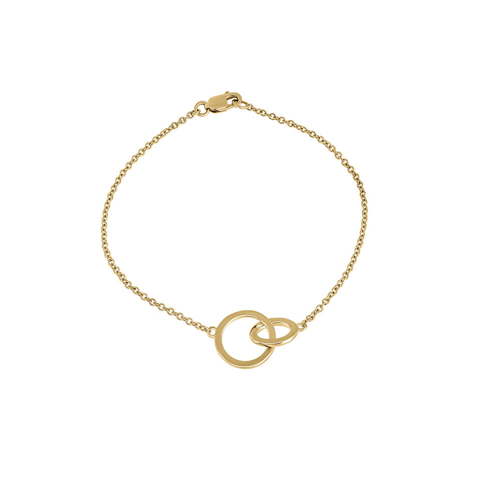 Gold bracelet with integrated loops, for man and woman