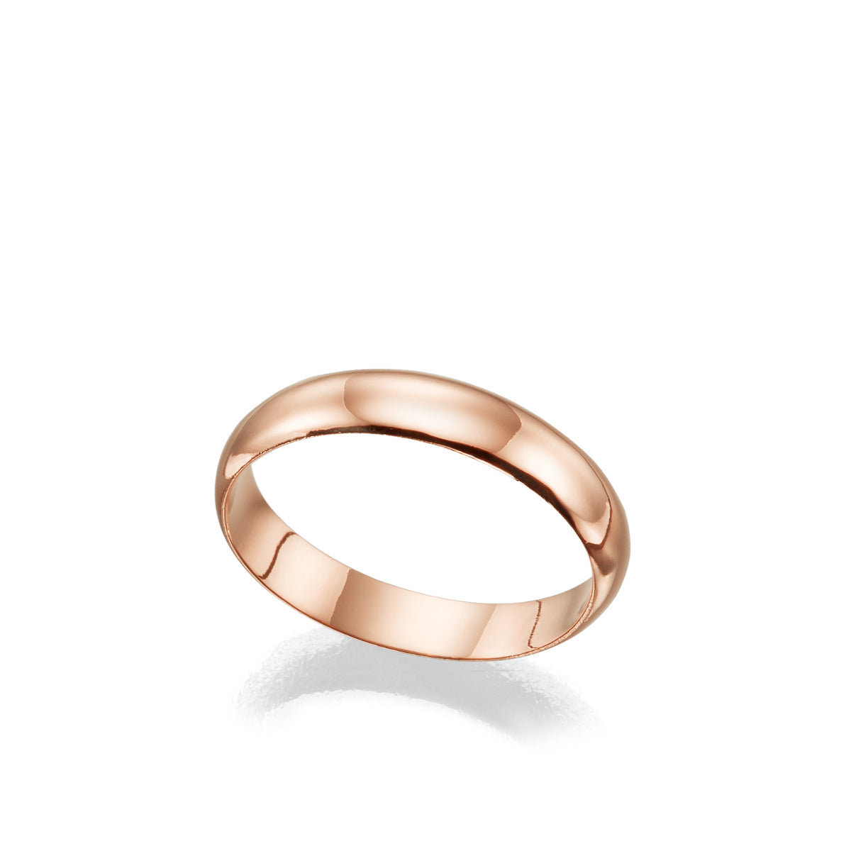 Round wedding ring 4 mm wide