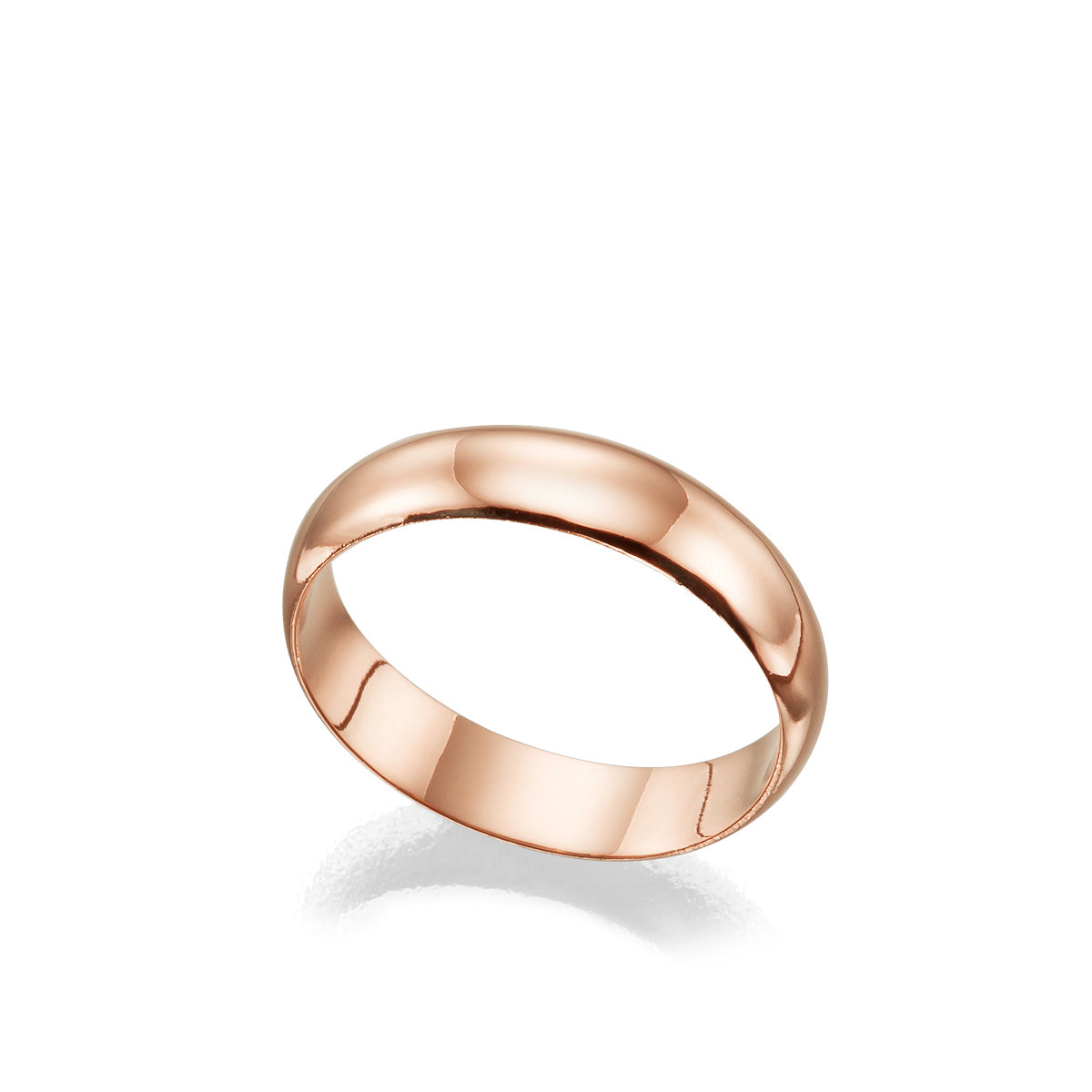Round wedding ring 5 mm wide
