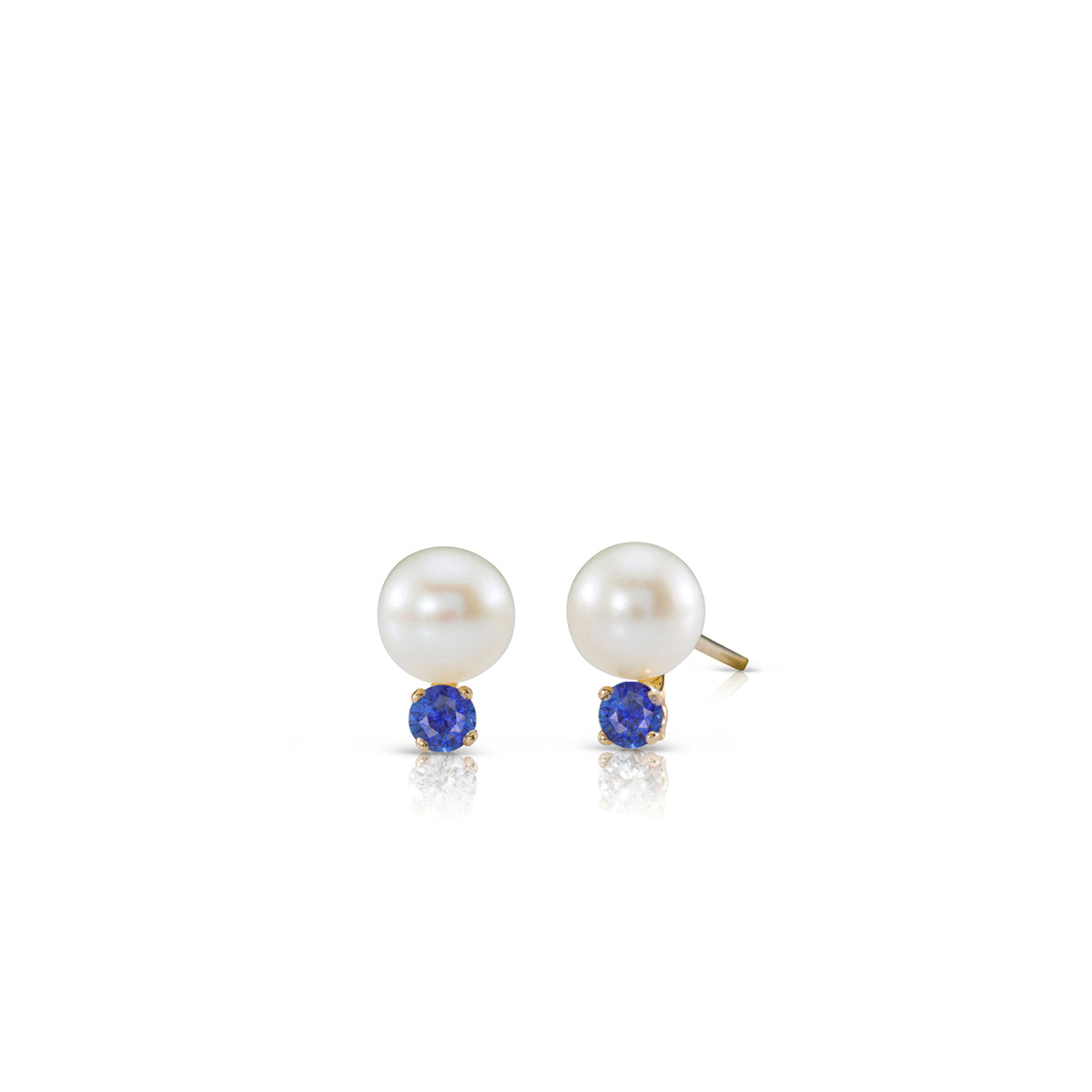 Blue pearl and sapphire earrings