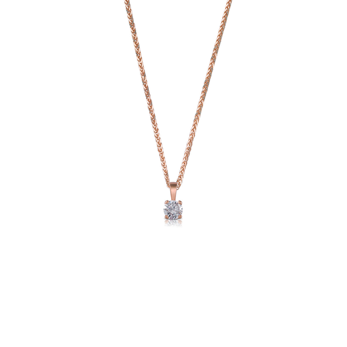 Classic lab diamond necklace 0.30ct