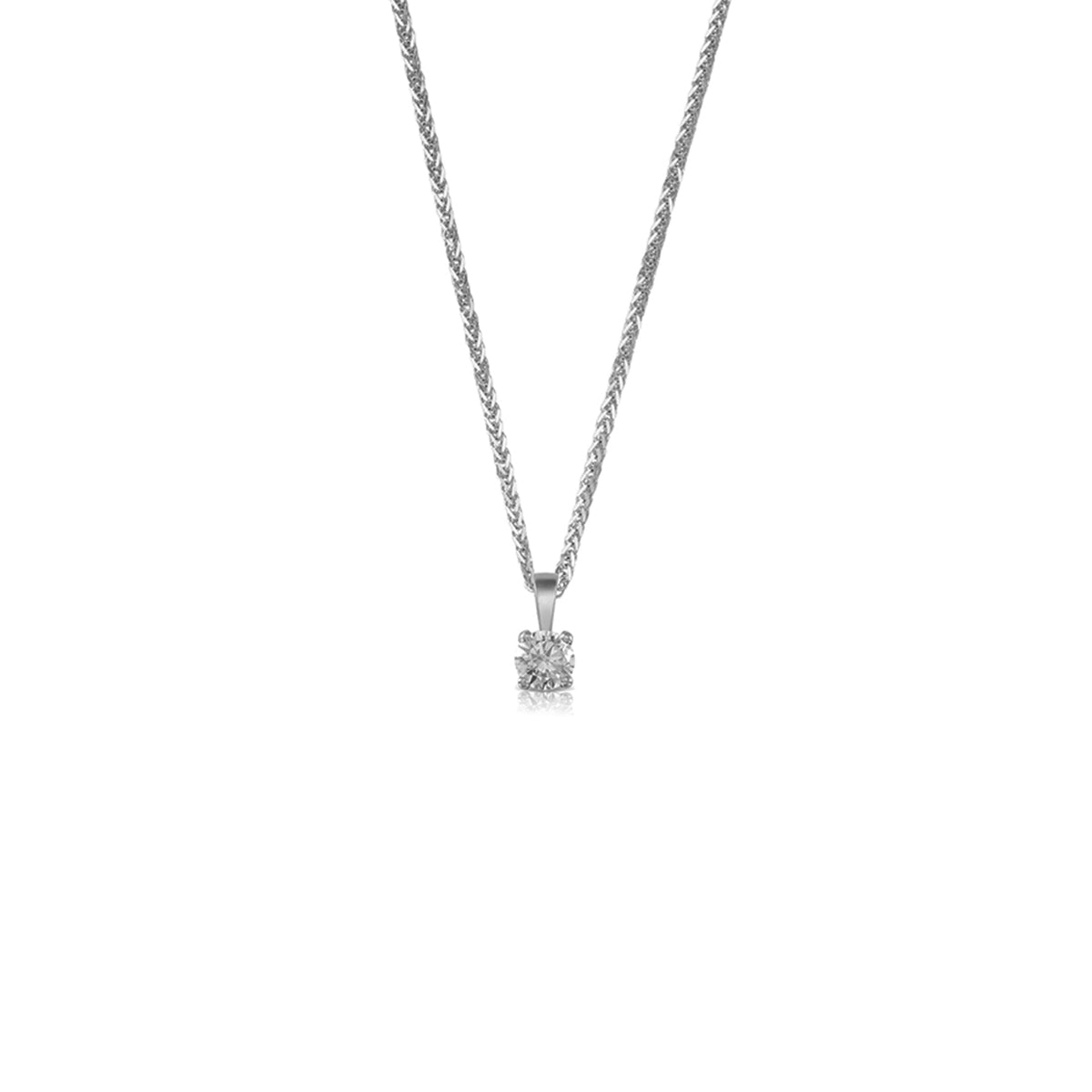 Classic lab diamond necklace 0.30ct