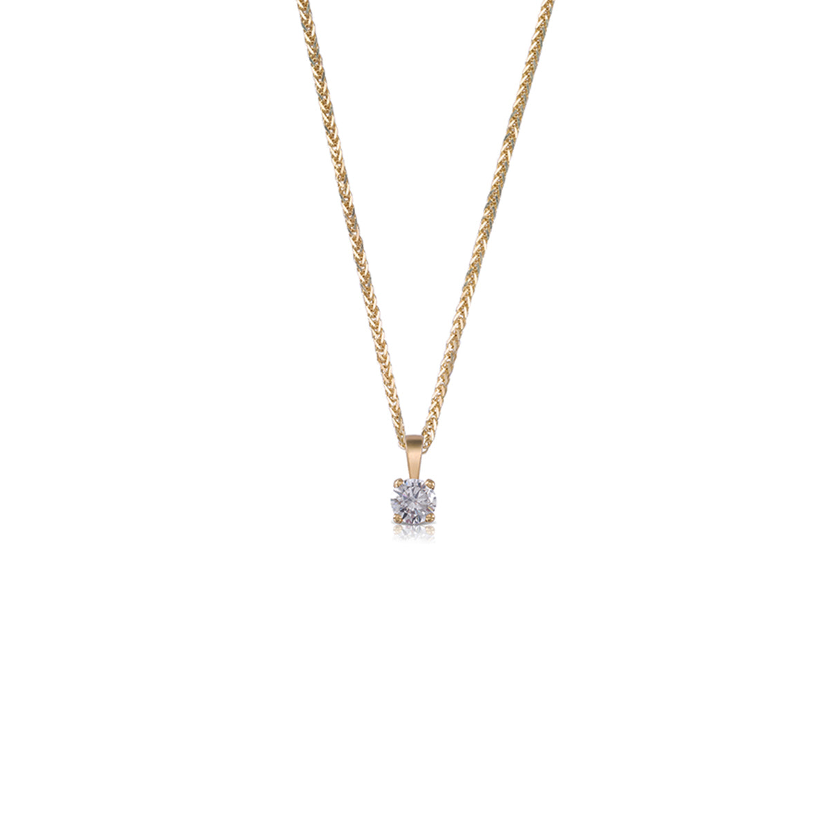 Classic diamond necklace 0.30ct