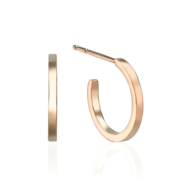 Small solig gold hoop earrings
