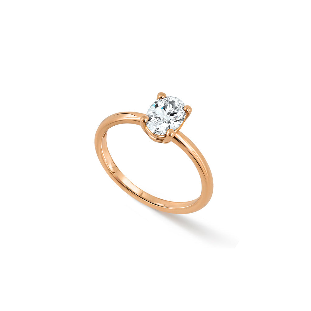 1 carat oval lab diamond ring