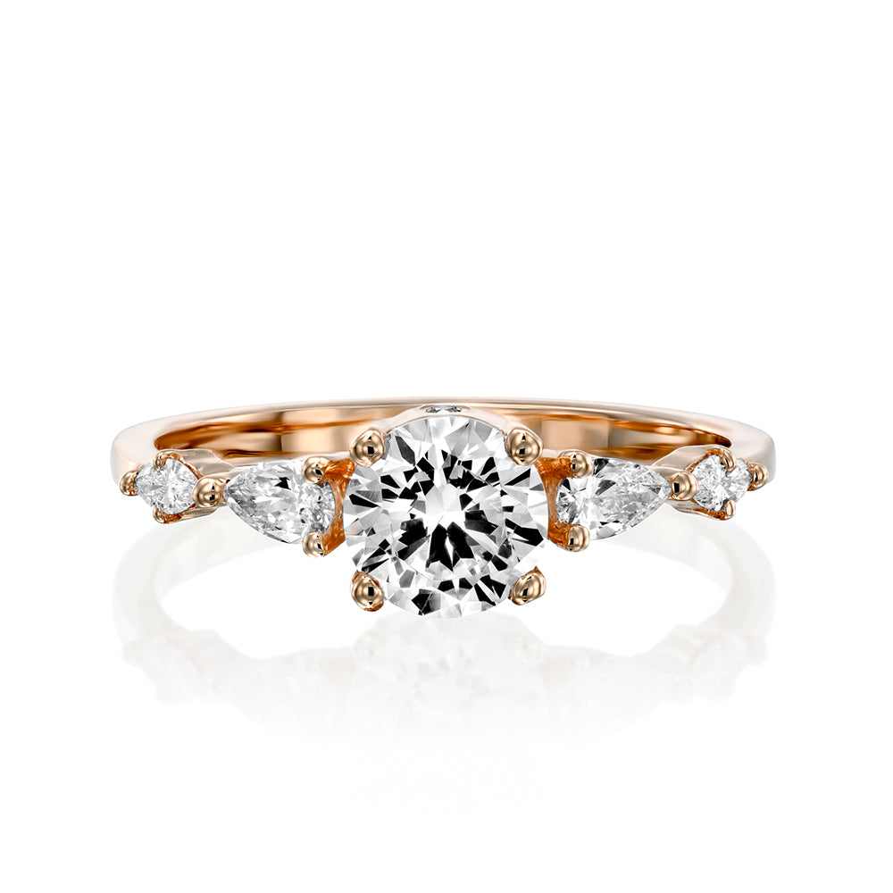An impressive lab diamond ring with drop and marquise cuts