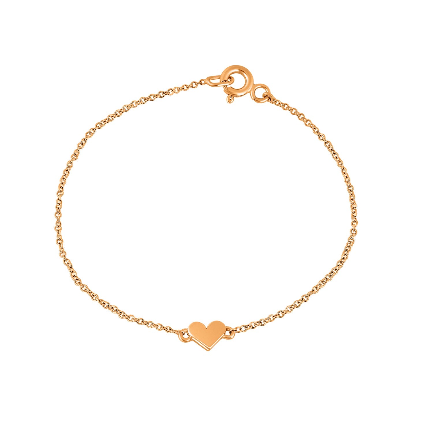 Gold bracelet, gentle heart