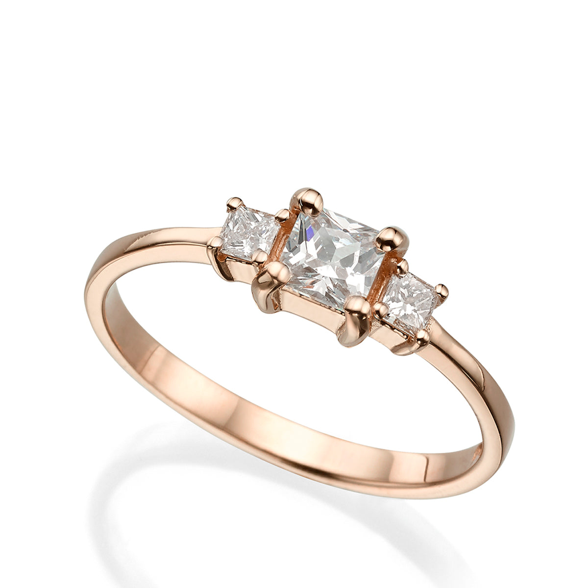 Princess cut laboratory diamond ring