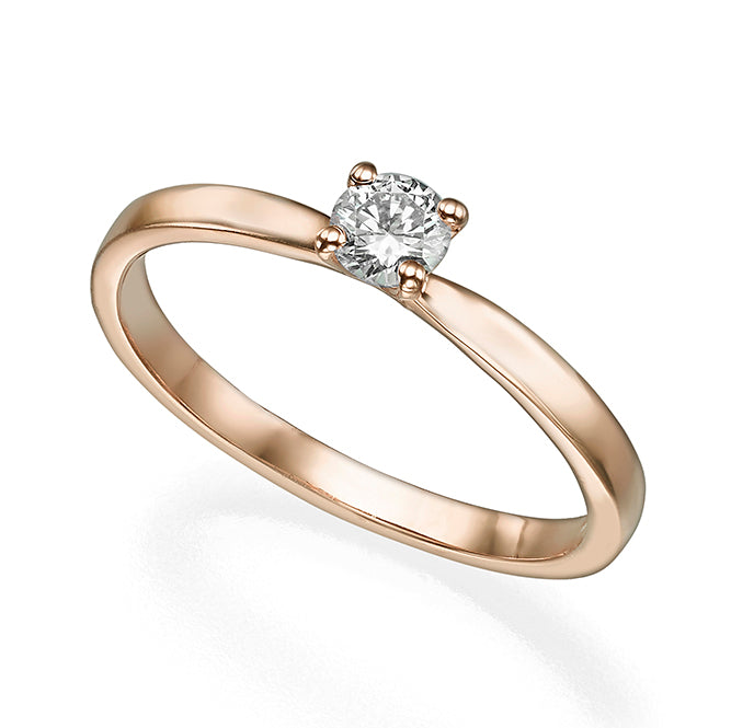 A solitaire diamond ring in a timeless classic design