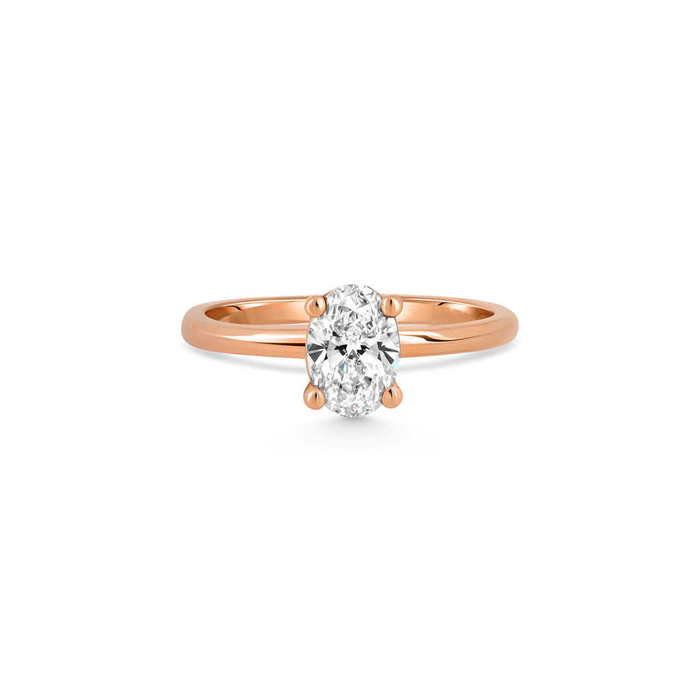 1 carat oval lab diamond ring