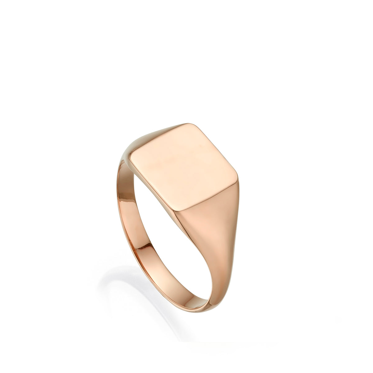 A square signet gold ring