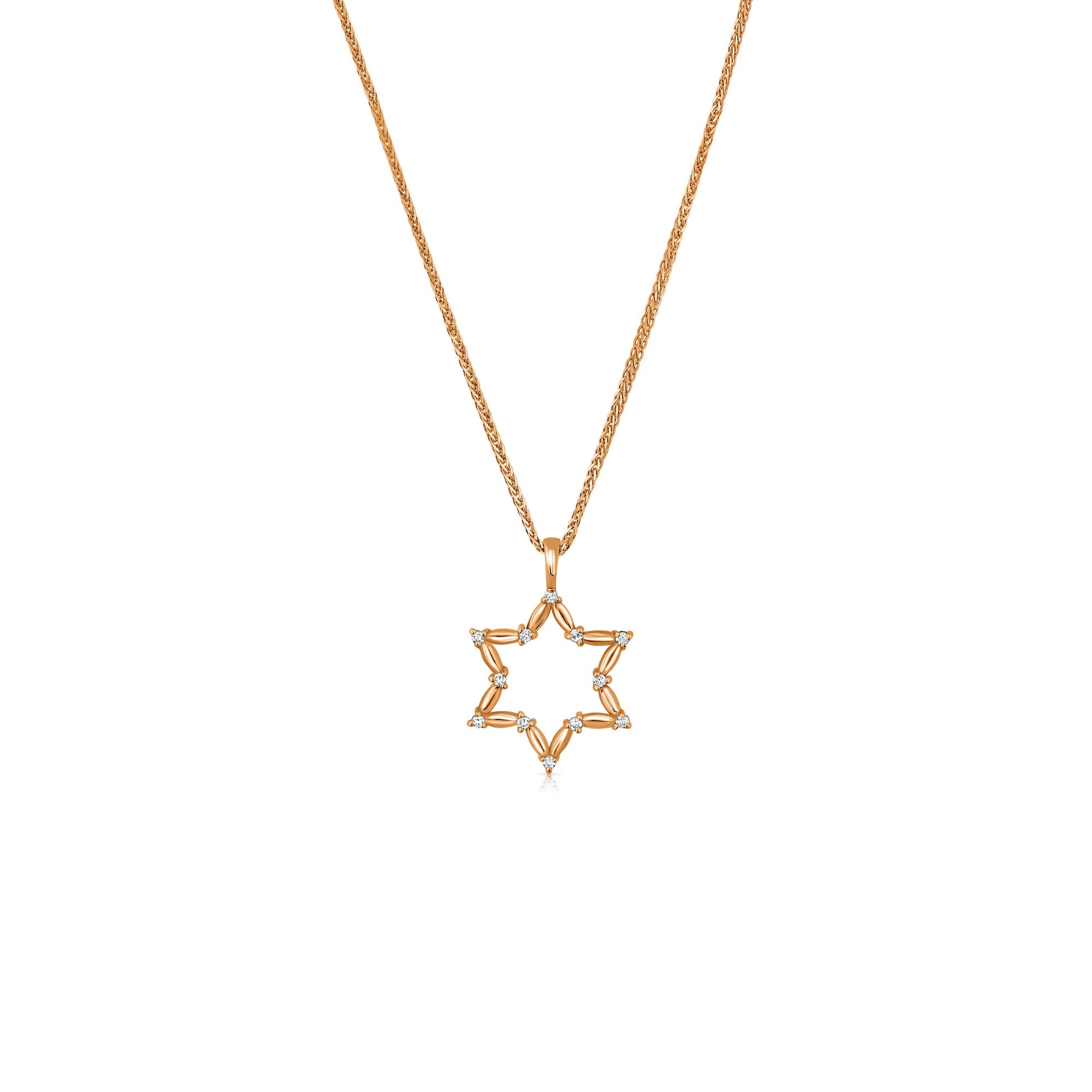 Magnificent Star of David pendant studded with diamonds