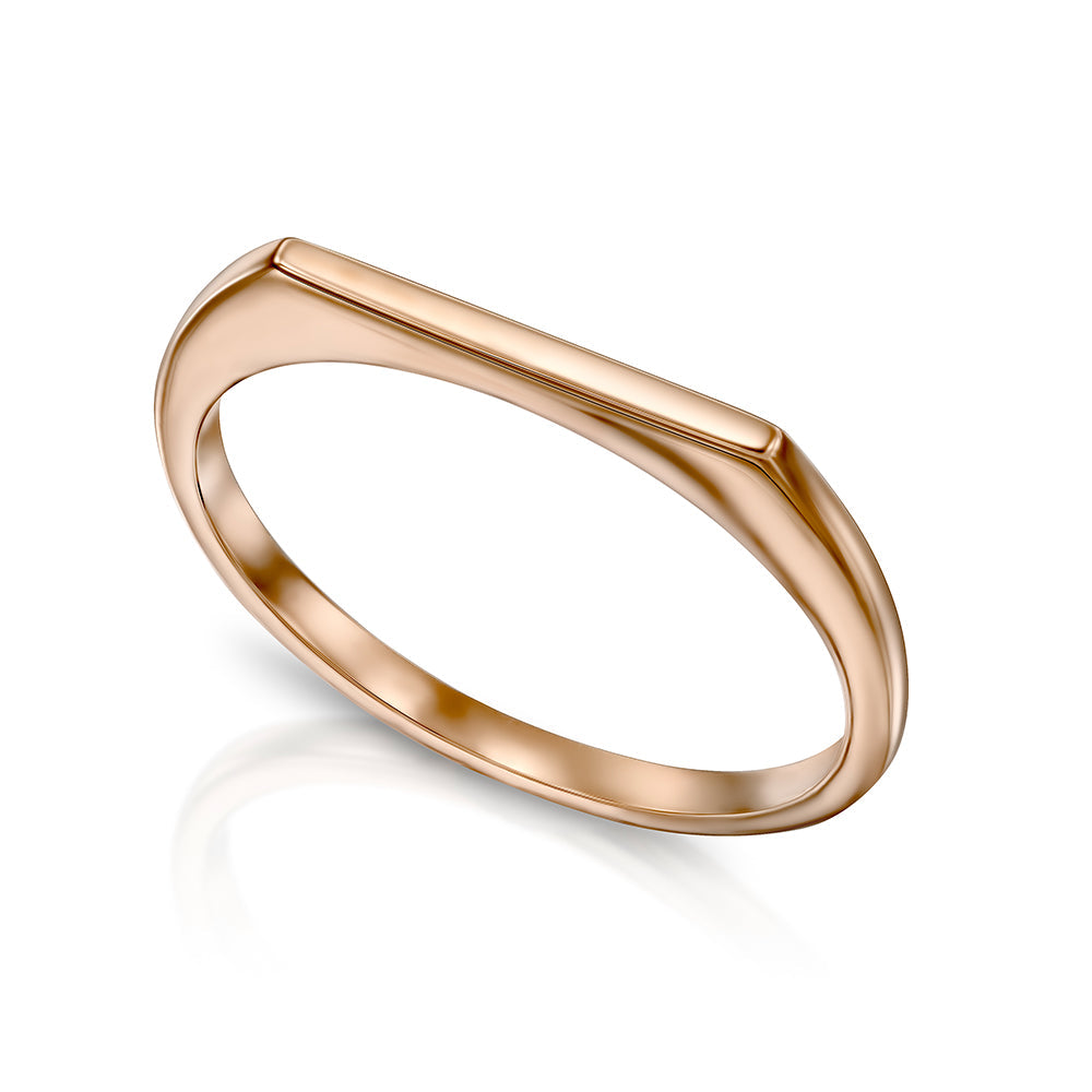 Thin signet ring for women
