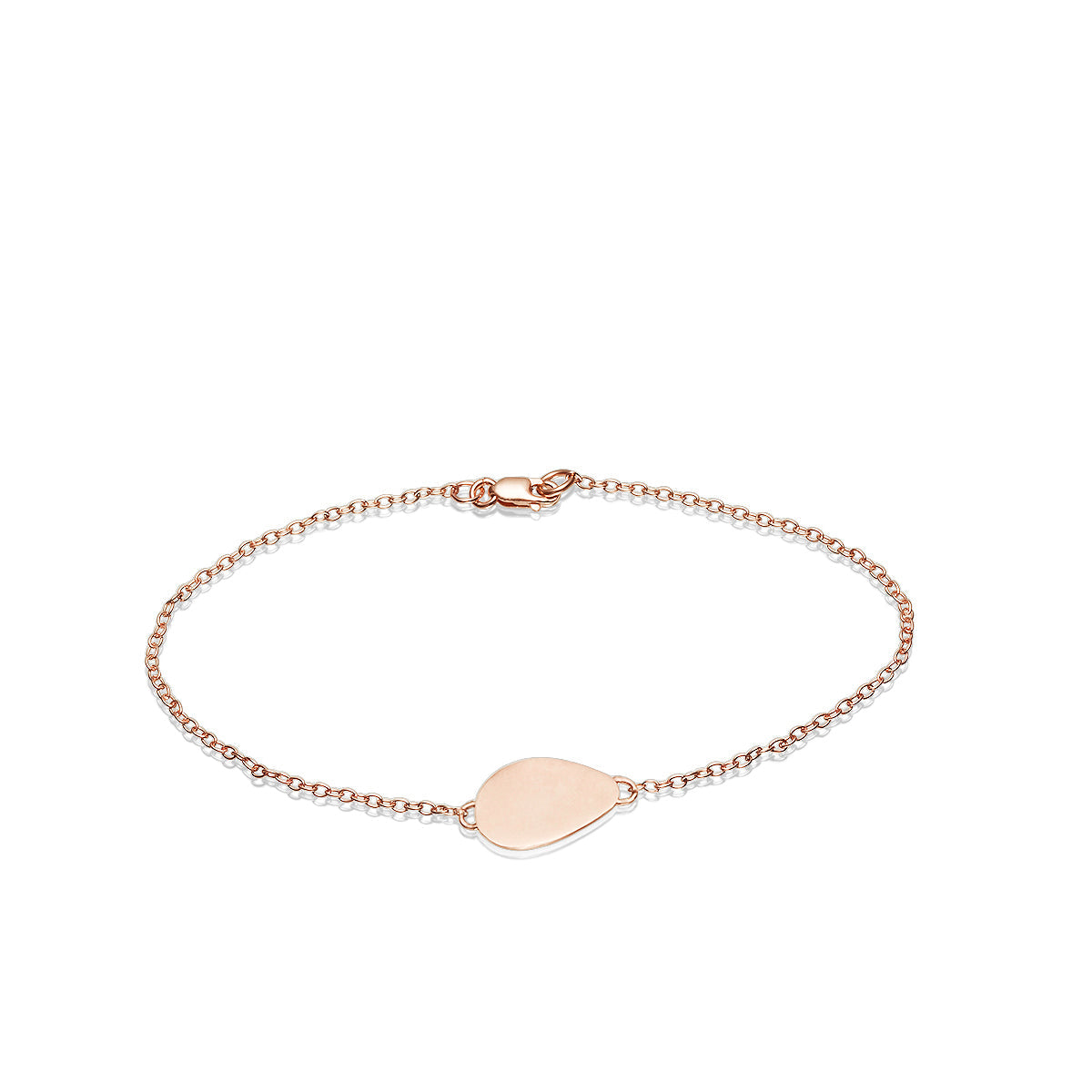Gold name bracelet, asymmetrical charm bracelet with name engraving