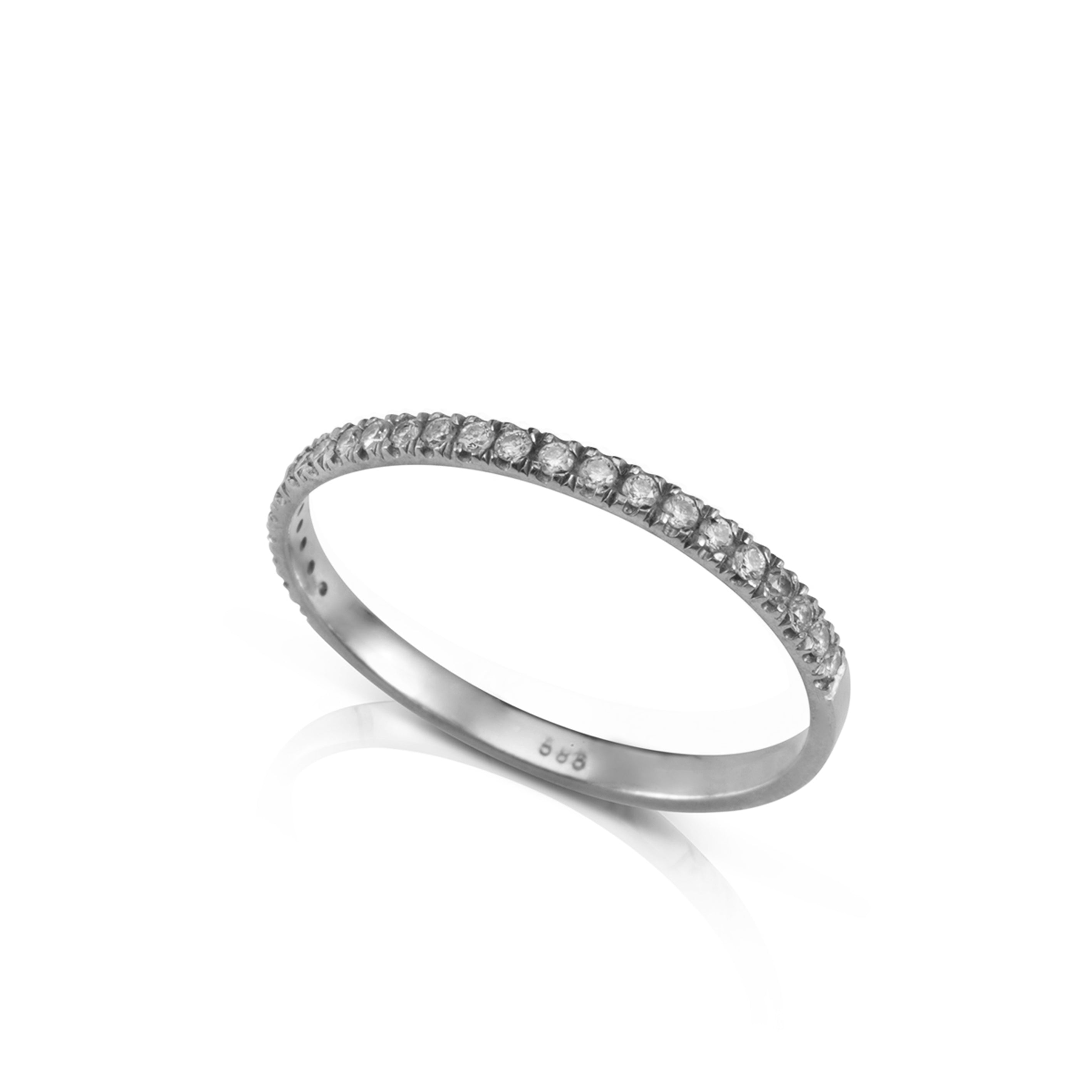 Diamond row ring