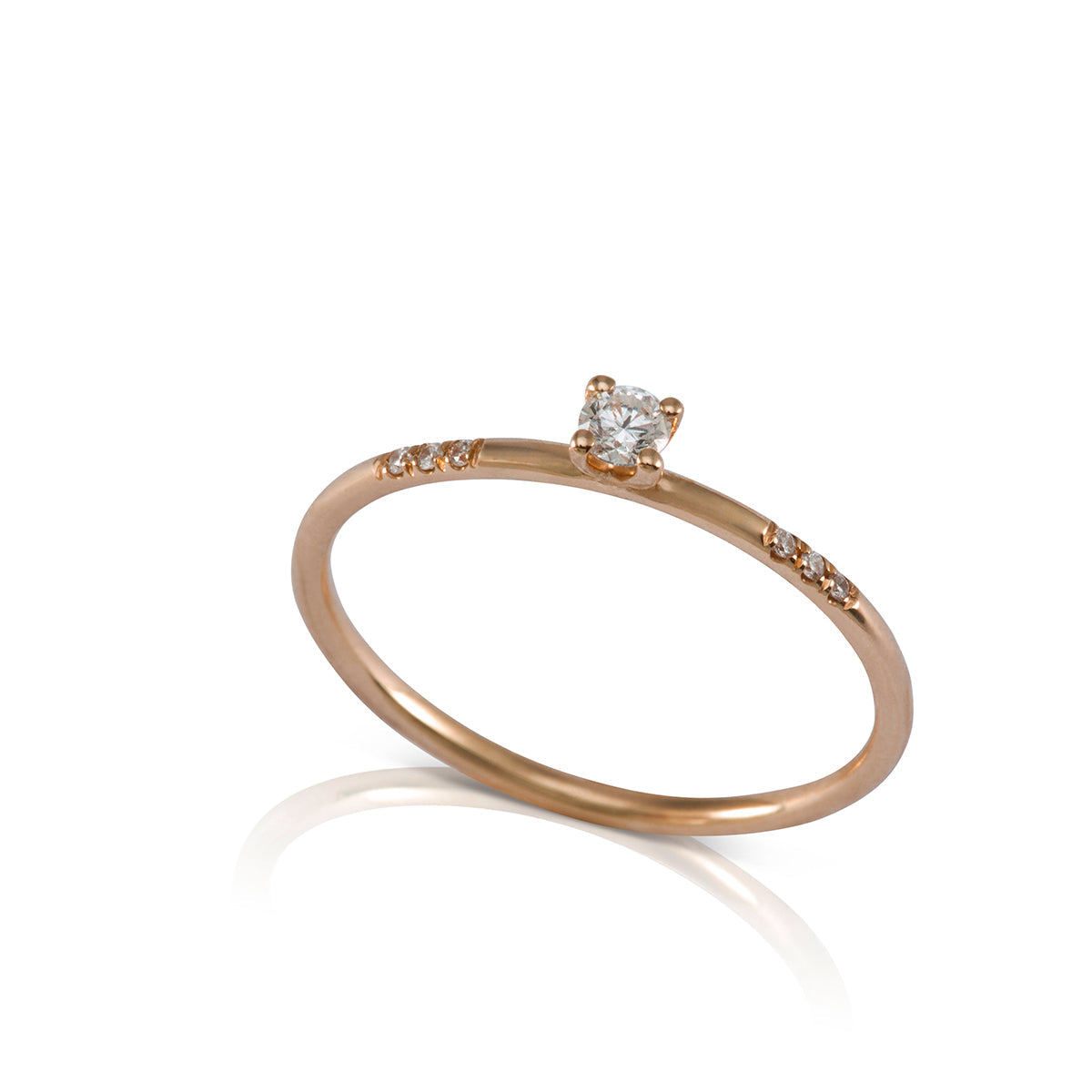 A delicate diamond ring