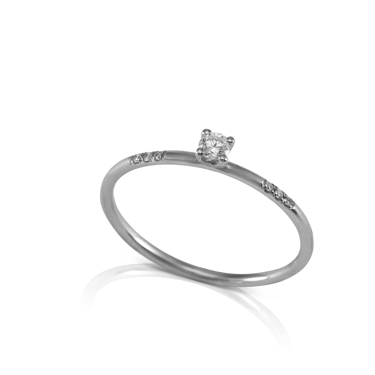 A delicate diamond ring