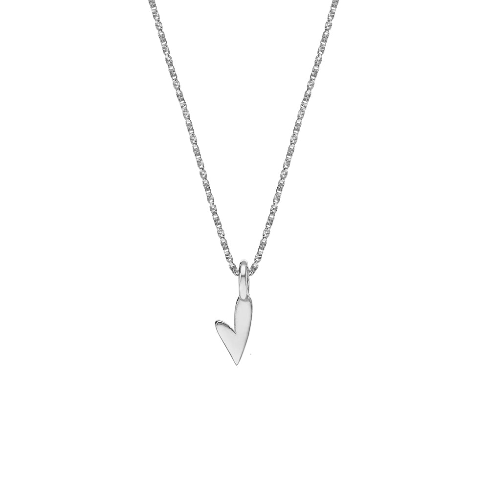 Delicate gold necklace with a heart pendant
