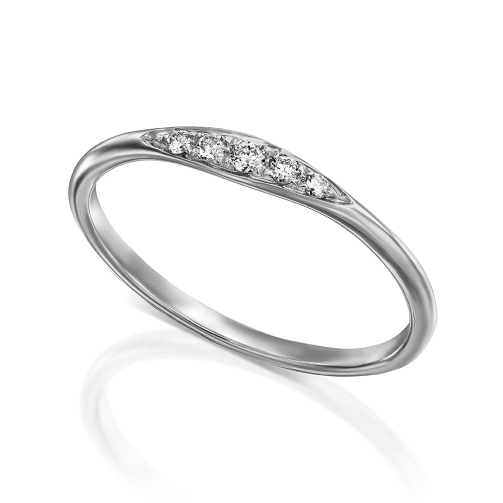 A fine gold ring studded with diamonds