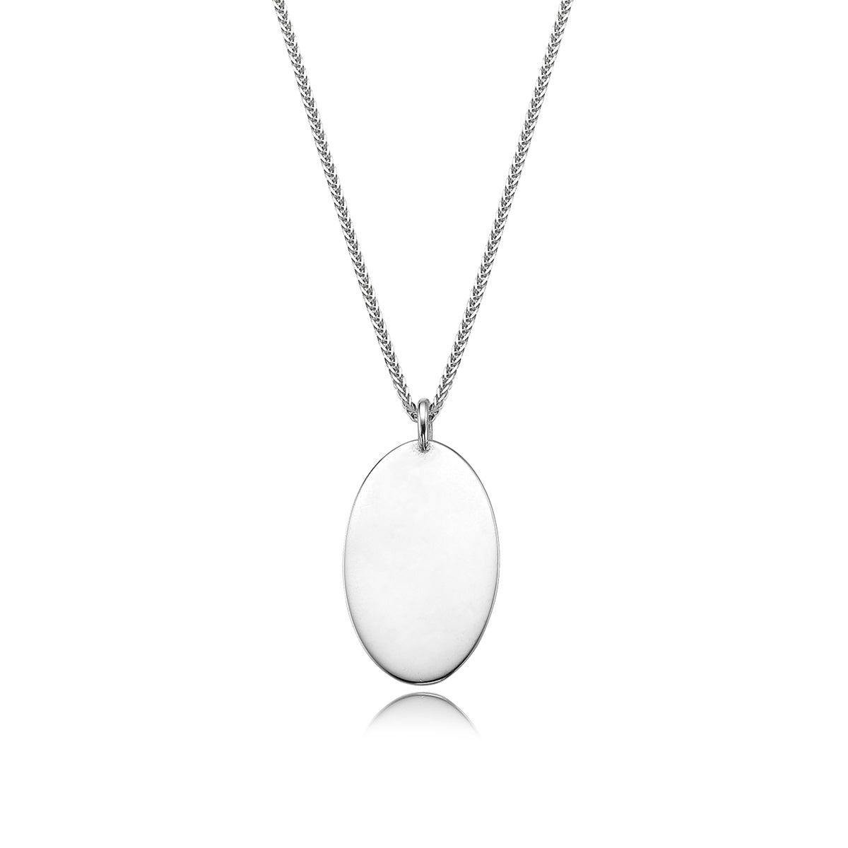 Oval gold name necklace