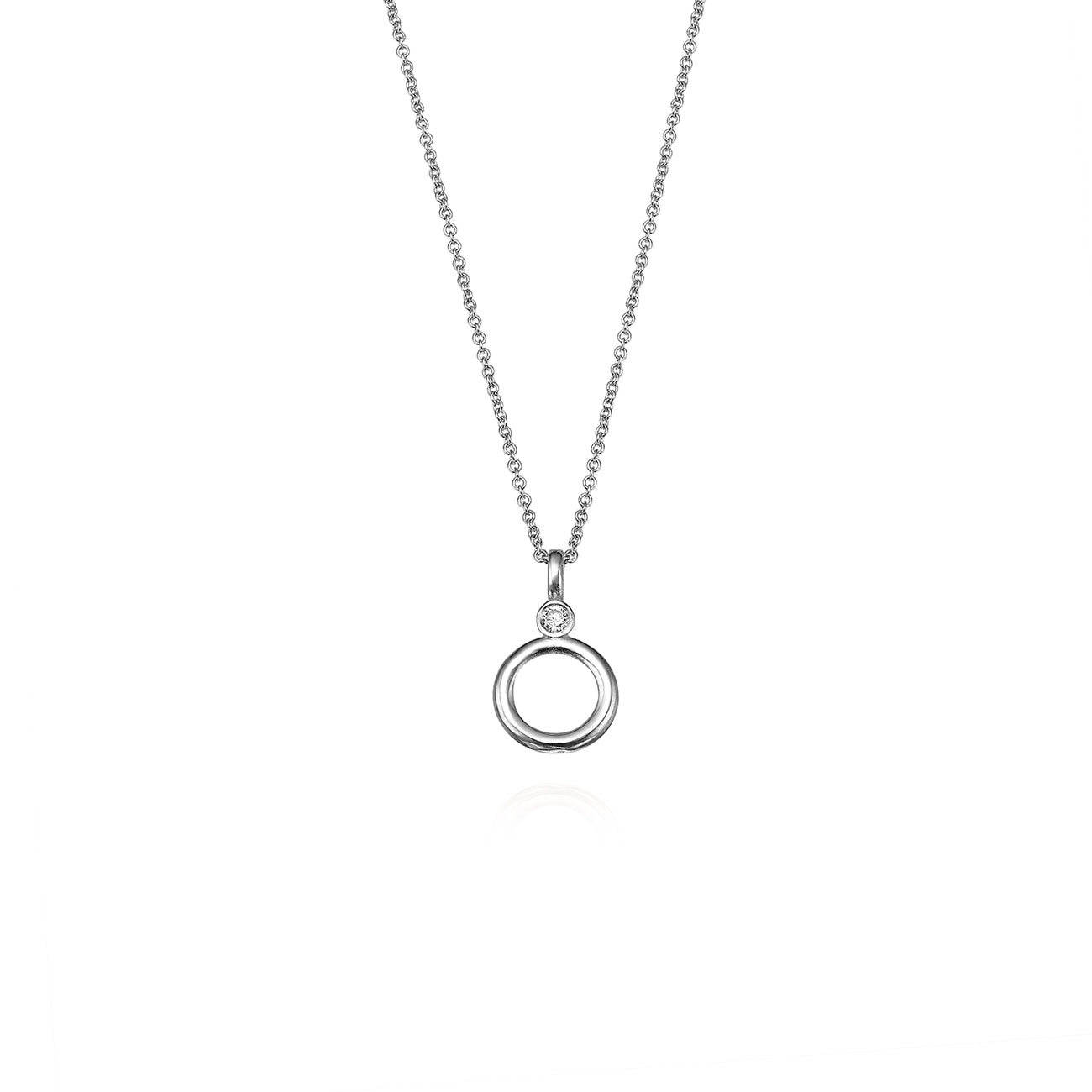 Round gold pendant necklace