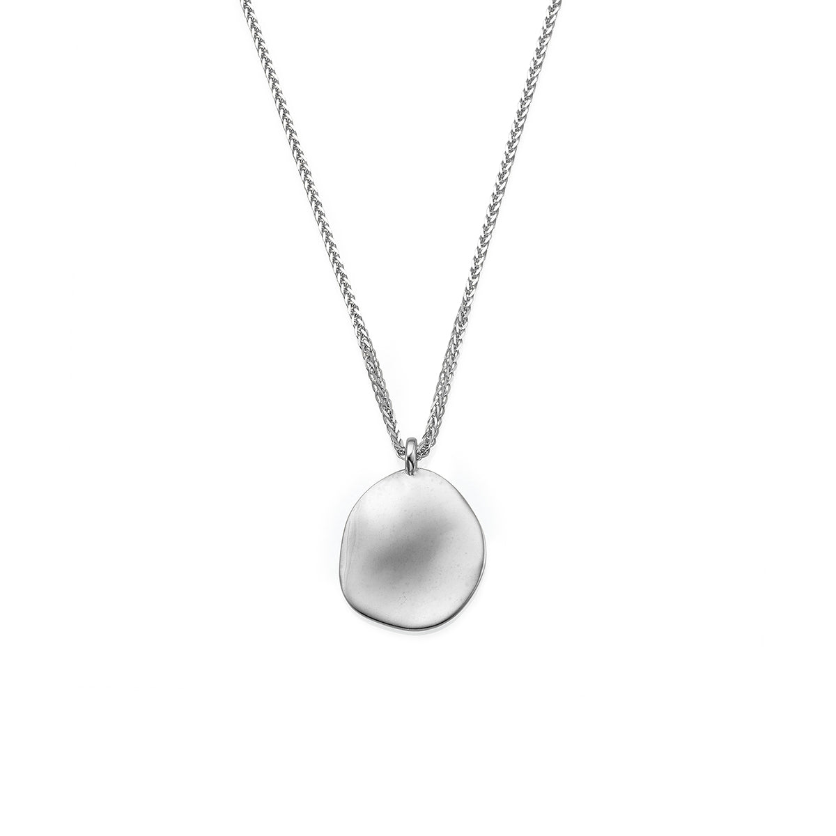 Gold necklace with name engraving pendant