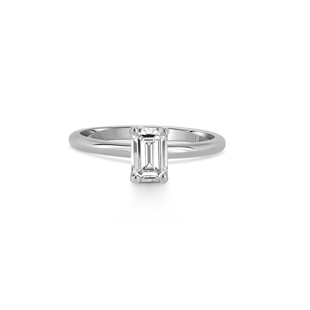 1 carat emerald cut laboratory diamond ring