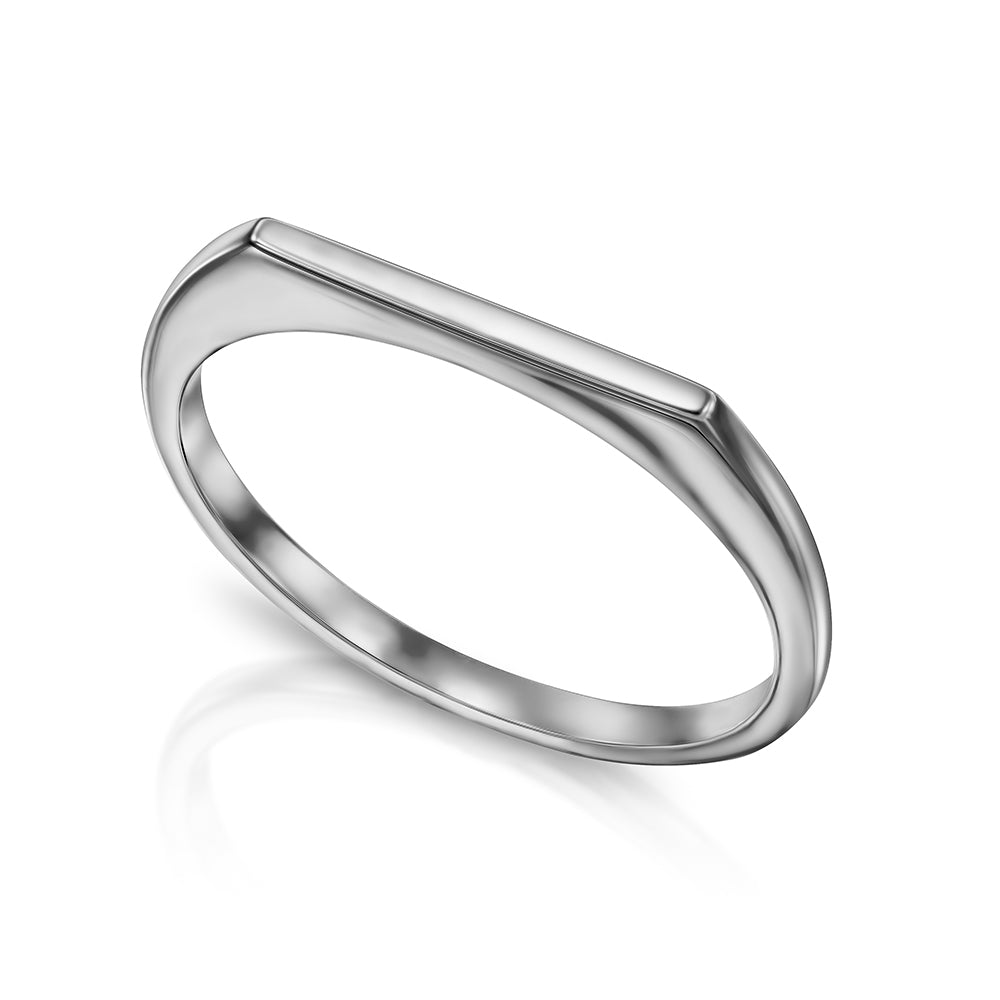Thin signet ring for women