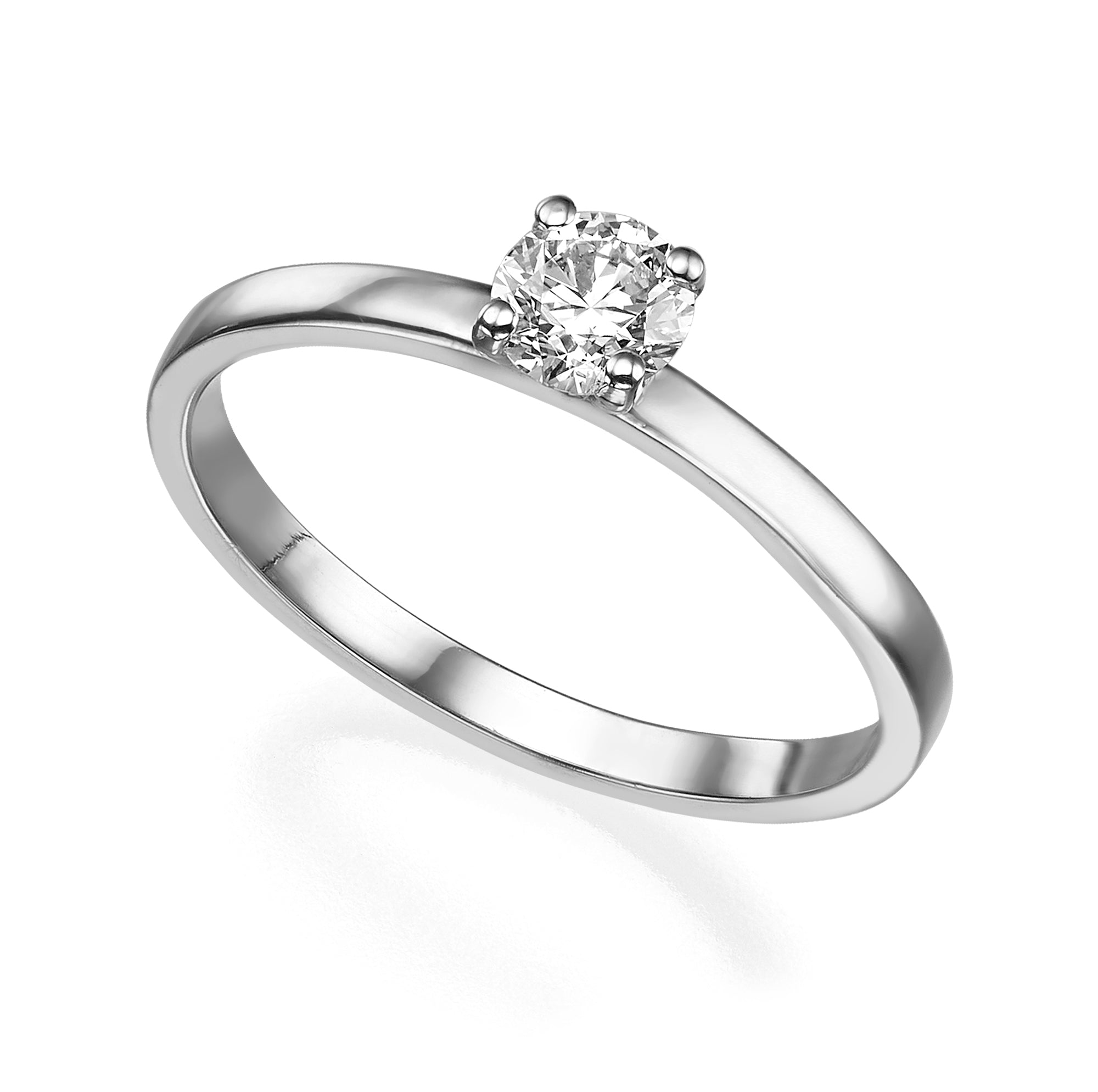 Diamond solitaire ring 40 points straight profile