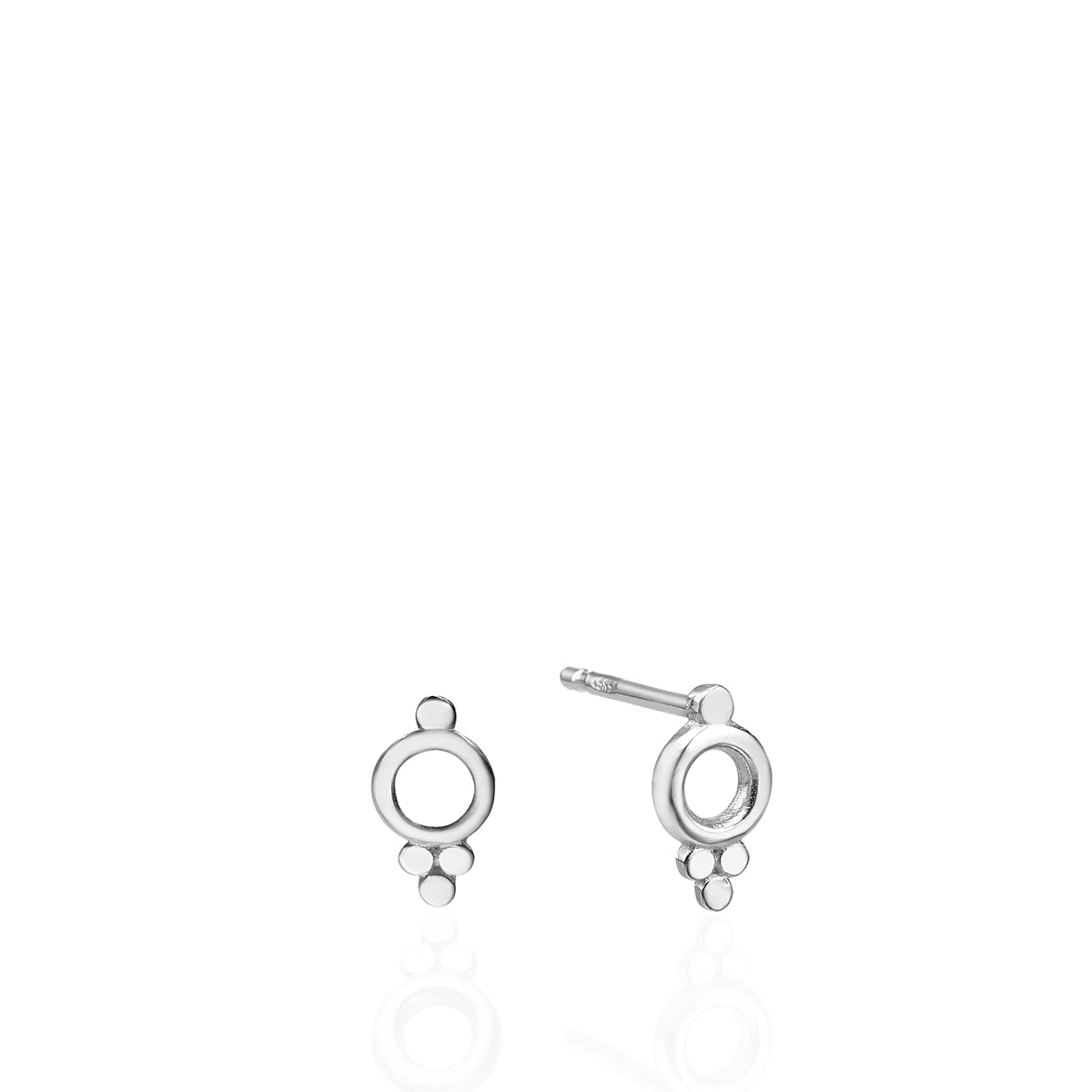 Gold stud earrings in Indian style